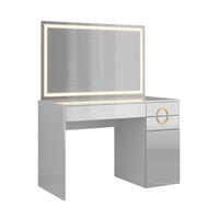 SCHMINKTISCH Adela Weiß 115 cm mit LED-Spiegel - Weiß, Holzwerkstoff (115/76.4/55cm) - Vicco