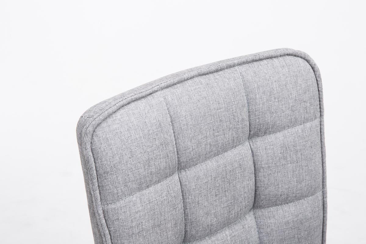 ESSZIMMERSTUHL Peko-Two Stoff, Gestell Metall in Chromoptik Hellgrau - Chromfarben/Grau, Textil/Metall (43/104/56cm) - TPFLiving