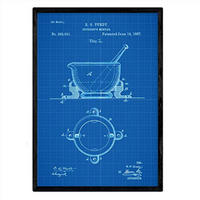POSTER Apotheke Mörser Patent A3 Rahmenlos - Klar, Papier (29.7/5/42cm) - Nacnic