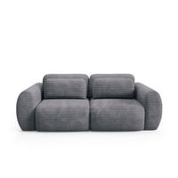 SOFA Camilla 3 Sitzplätze Dunkelgrau - Grau, Holz (266/95/121cm) - Petits-meubles