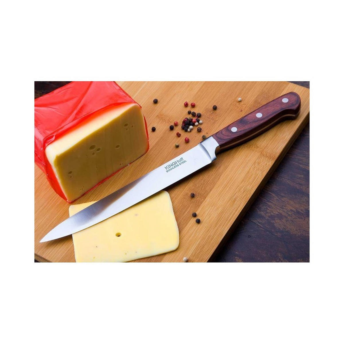 KÜCHENMESSER Silber 32/2/32 cm 8502 - Silberfarben, Holz (32cm) - Kinghoff 