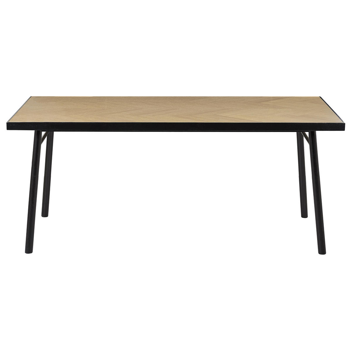 ESSTISCH 180/90/80 cm Hellbraun, Schwarz Rechteckig Ivorie - Hellbraun, Holzwerkstoff (90/180/80cm) - Beliani