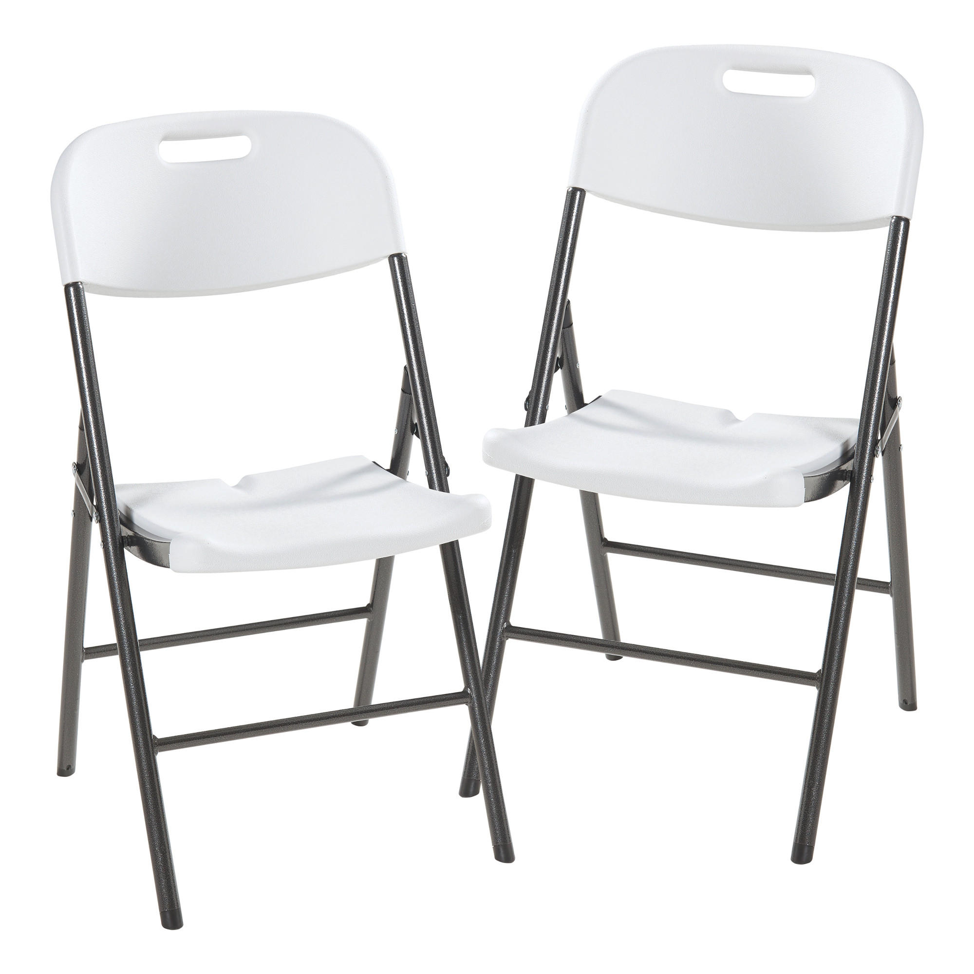 KLAPPSTUHL Ljusnarsberg - Weiß, Kunststoff/Metall (46/87/53cm) - [en.casa]
