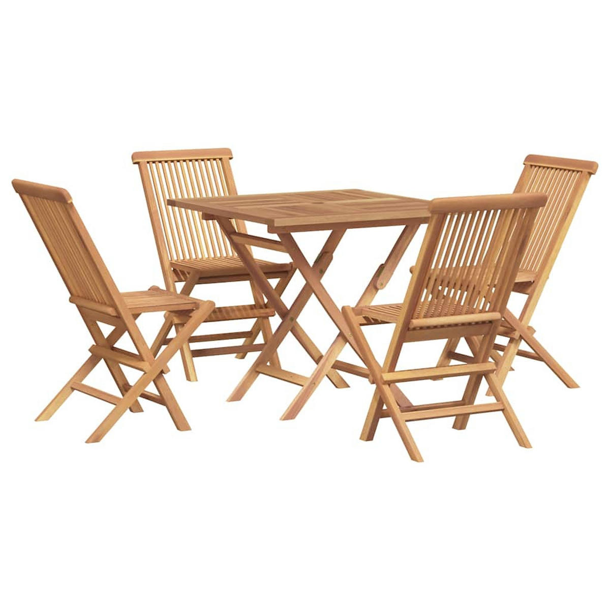 GARTENSET Yatess 5-teilig - Braun, Holzwerkstoff - Nettlife