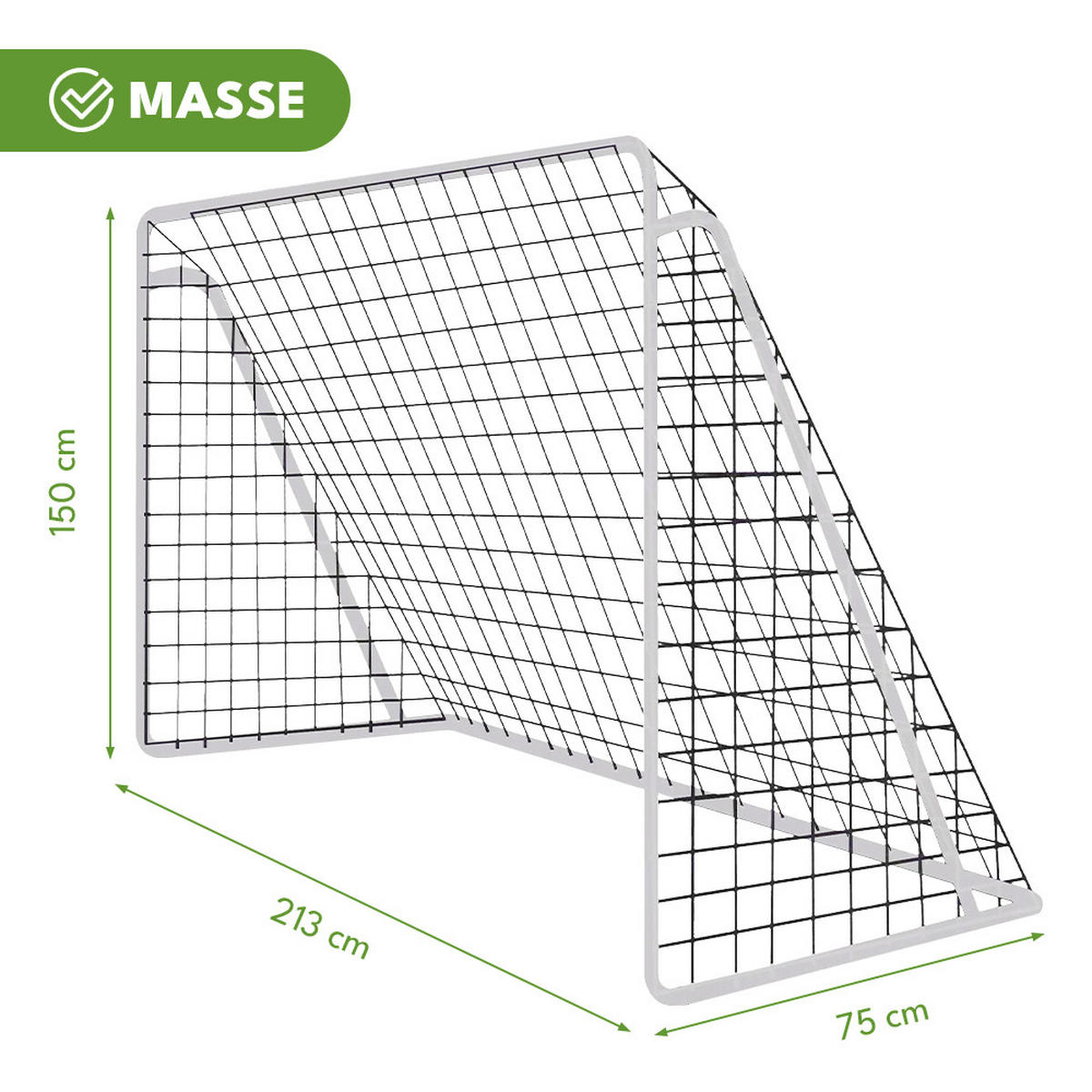 FUSSBALLTOR Weiß - Weiß, Metall (240/90cm) - KRUMAD