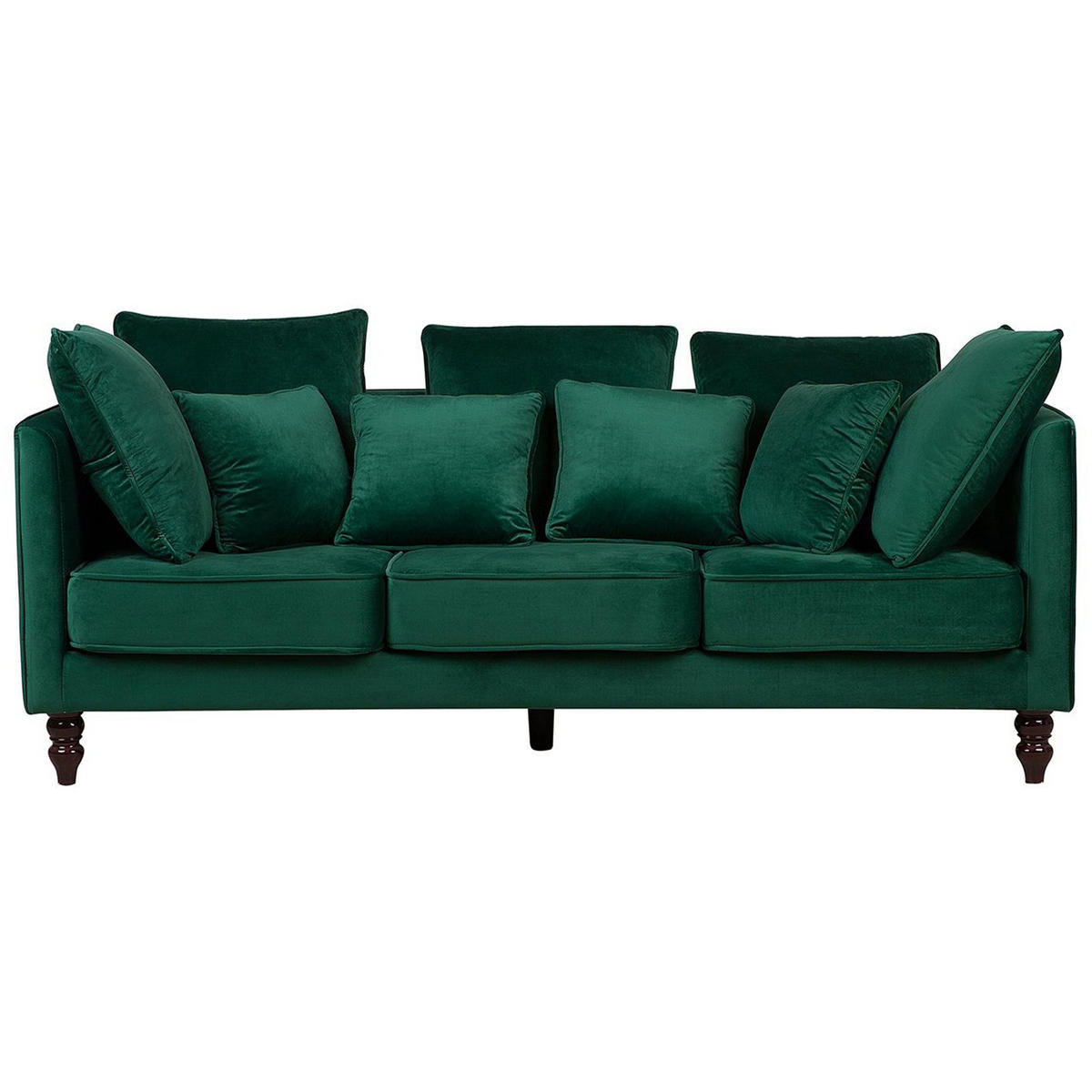 3-SITZER-SOFA Samtstoff Grün Fenstad - Hellgrün, Textil (200/97/95cm) - Beliani
