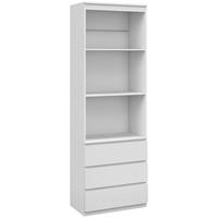 AKTENREGAL DE-14451 3 offene Fächer + 3 Schubladen, 180 cm Weiß - Weiß, Holzwerkstoff (35/180/60cm) - ComfortXL