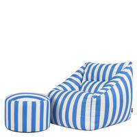 SITZSACK mit Sitzpouf Natalia - Blau, Textil (97/73/84cm) - icon