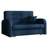 SCHLAFSOFA Viva Gold II - Braun/Dunkelblau, Holz/Textil (133/85/98cm) - MIRJAN24