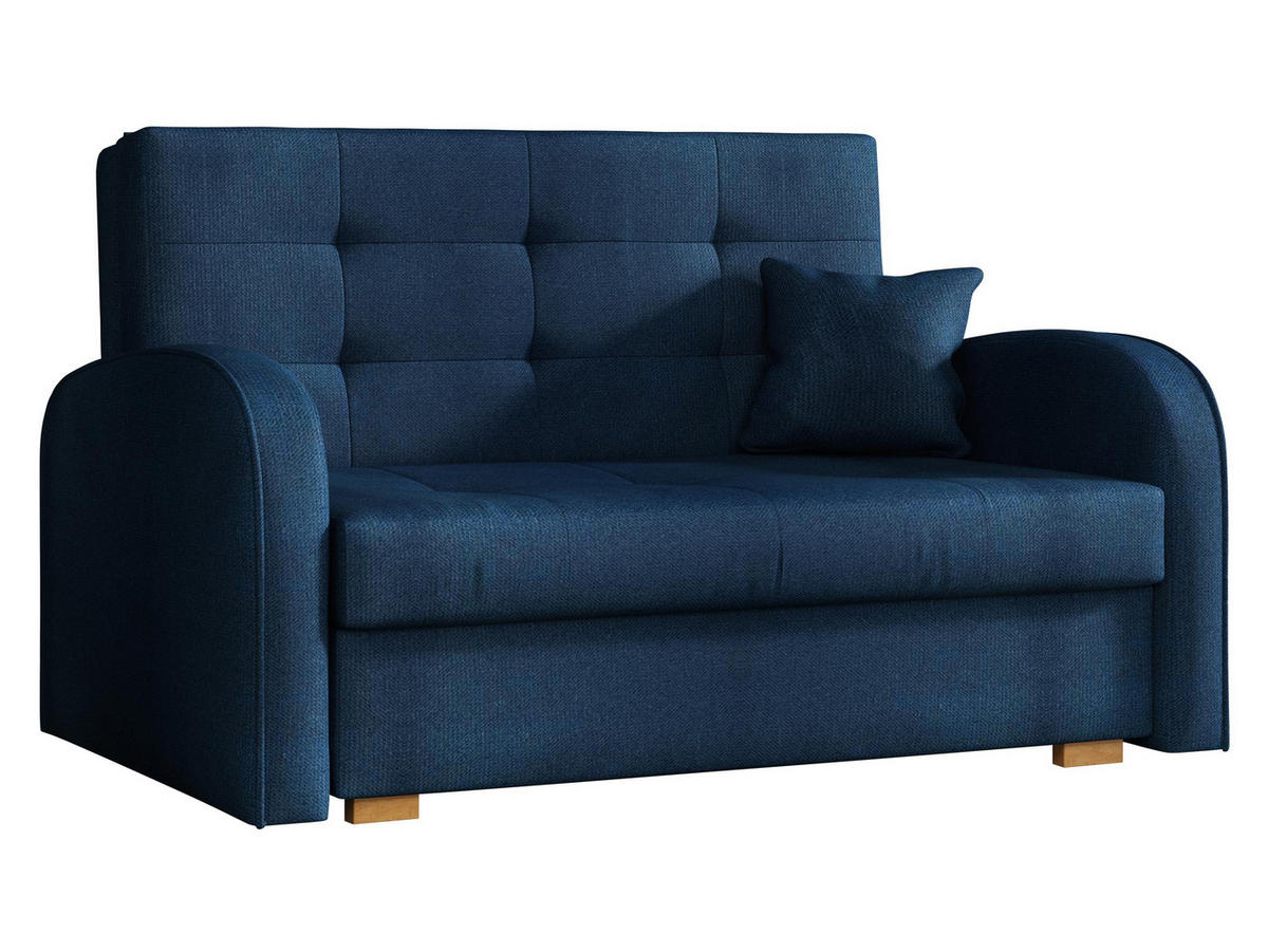 SCHLAFSOFA Viva Gold II - Braun/Dunkelblau, Holz/Textil (133/85/98cm) - MIRJAN24