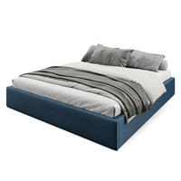 POLSTERBETT 180x200cm Bett mit Stauraum Lattenrost Dunkelblau - Dunkelblau, Holz/Holzwerkstoff (180/200cm) - Muralo