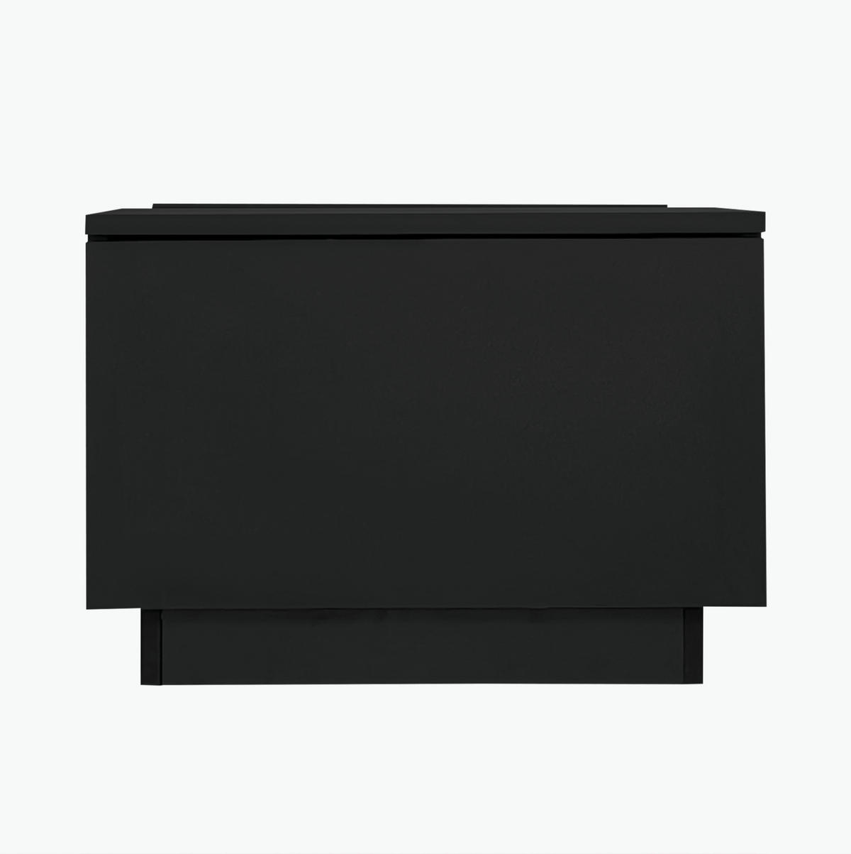 COUCHTISCH aus Spanplatte 100x50x35,5 cm Schwarz mit LED-Beleuchtung, App-Steuerung und 2 Schubladen - Schwarz, Holzwerkstoff (100/50/35.5cm) - Modfu