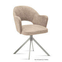 ARMLEHNSTUHL (4er-Set) Dorris 59x87x61 Edelstahl/Natur - Edelstahlfarben/Naturfarben, Kunststoff (61/87/59cm) - 58aufmkessel