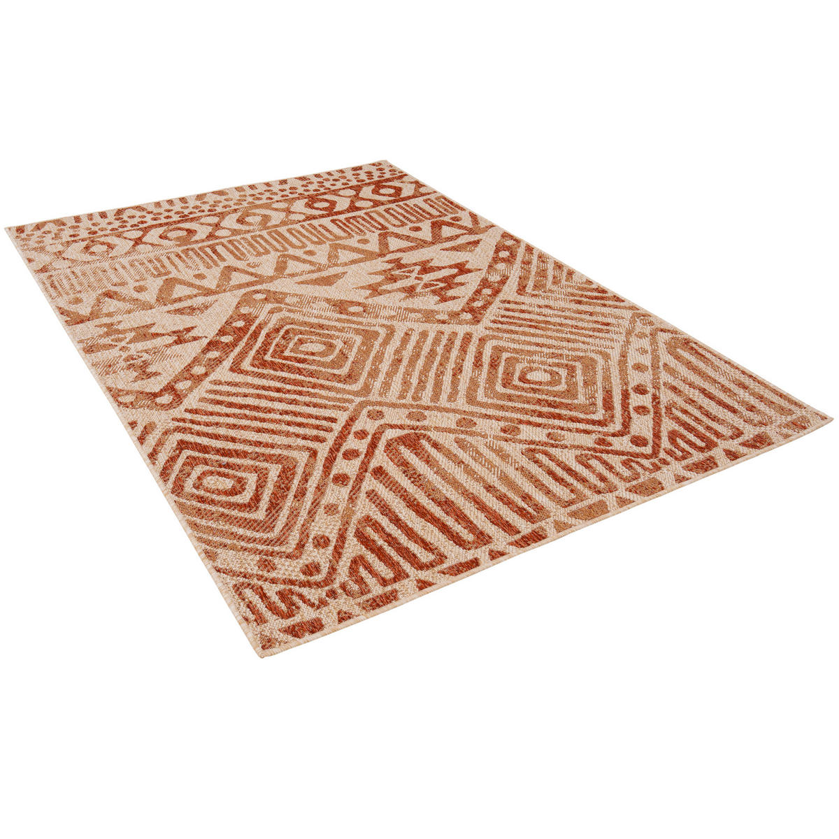 IN- UND OUTDOOR TEPPICH CARPETTO VINTAGE - Terracotta, Textil (120/170cm) - Pergamon