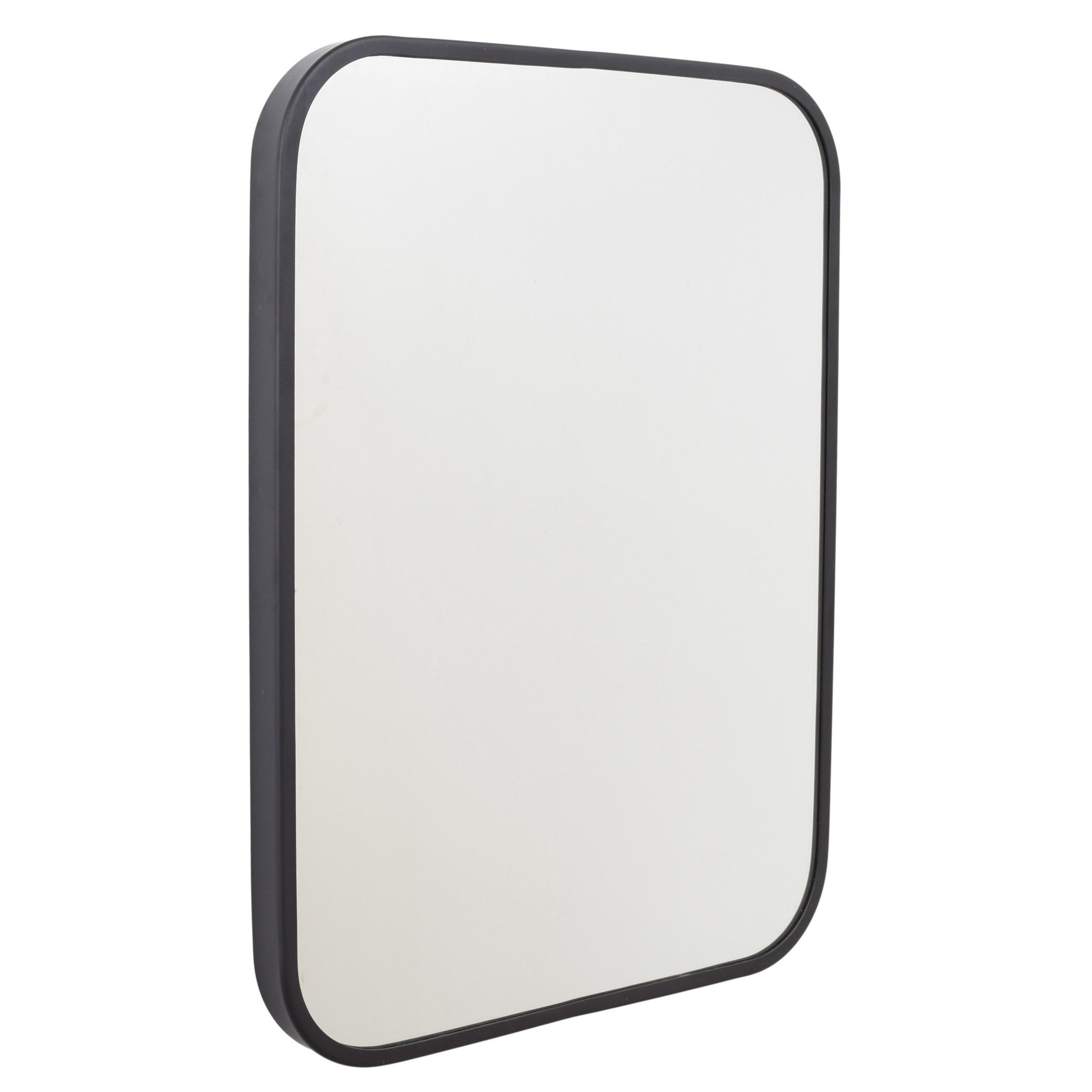 WANDSPIEGEL Mica Schwarz - Schwarz, Metall (45/61/4cm) - LOFT42