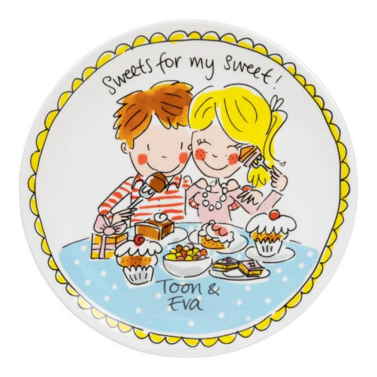 TELLER Liebe in Bunt - 18cm - Multicolor, Keramik (18/18/2cm) - Blond Amsterdam