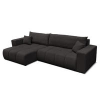 ECKSOFA Anabel Max Mit Schlaffunktion - Schwarz, Holzwerkstoff/Textil (278/145cm) - Fun Möbel