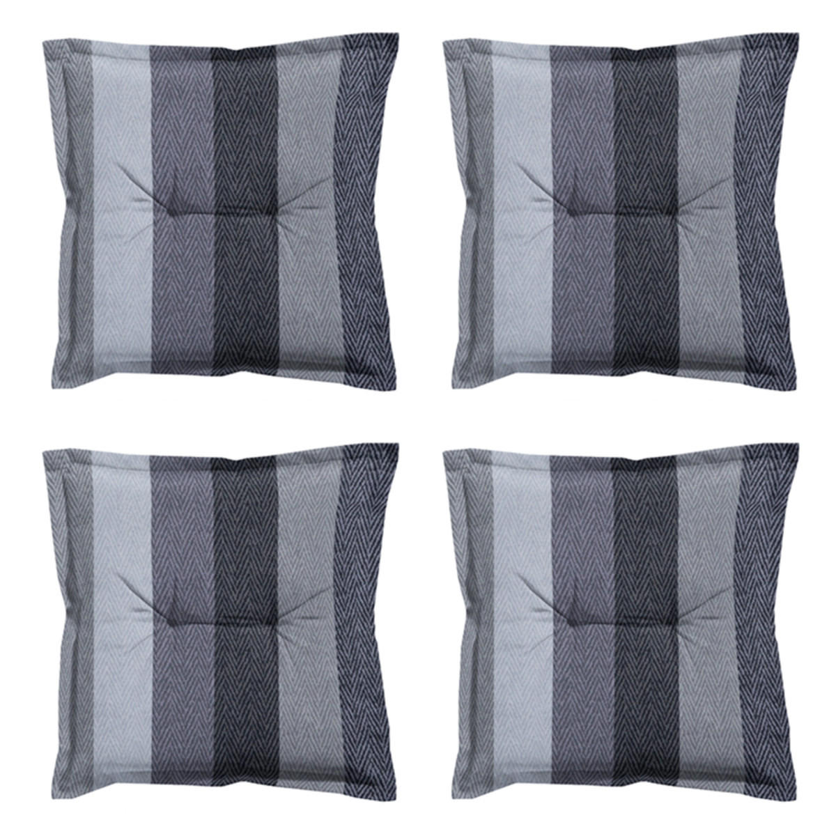 SITZKISSEN Victoria 50/50 cm 4er-Set - Grau, Textil (50/5/50cm) - Madison