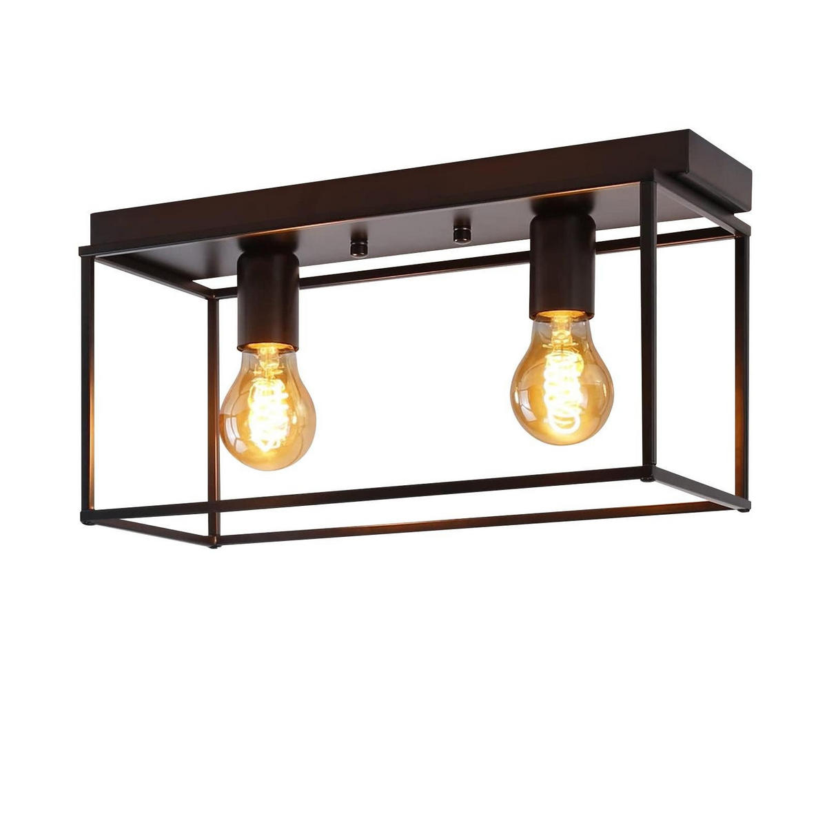 DECKENLEUCHTE Celestyn 38/18/15 cm - Schwarz, Metall (38/18/15cm) - ZMH