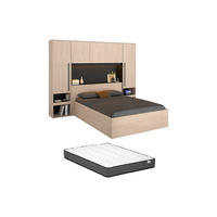 BETT mit Bettkasten - 2 Personen - Holz, Platte - Schwarz, Naturfarben Hell - Schwarz/Naturfarben, Holz (140/190cm) - Vente-Unique