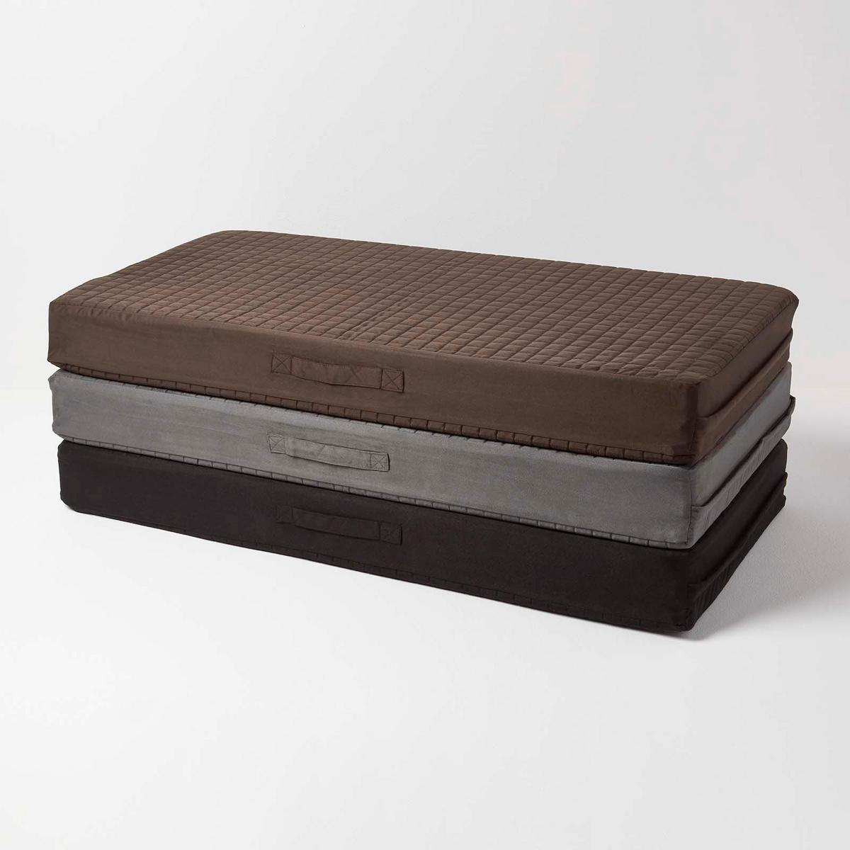 SOFA-AUFLAGE grau 100/50/10 cm – Velours-Sitzkissen orthopädisch - Grau, Textil (100/50/10cm) - Homescapes