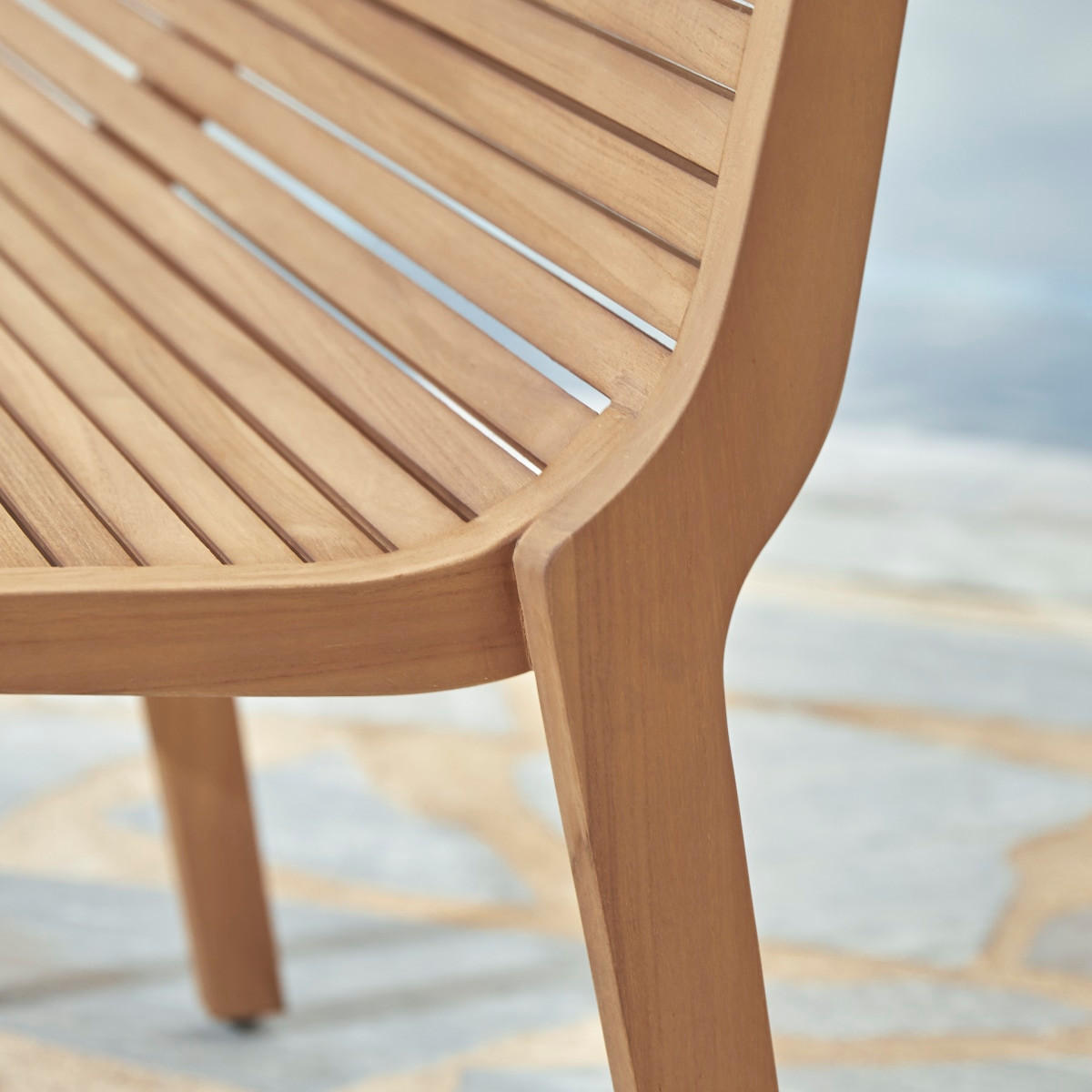 GARTENBANK Teo Natur aus Teak - Naturfarben, Holz (167/92/57cm) - Tikamoon