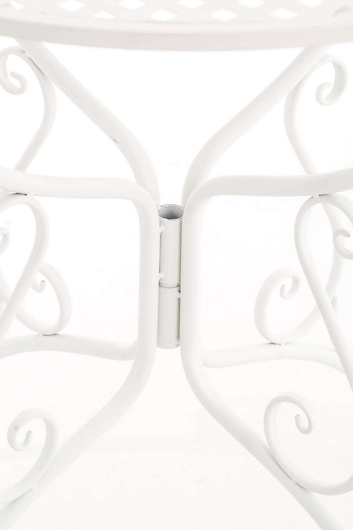 GARTENBEISTELLTISCH rund Ø70 cm Metall weiß - Weiß, Metall (70/70/74cm) - CLP