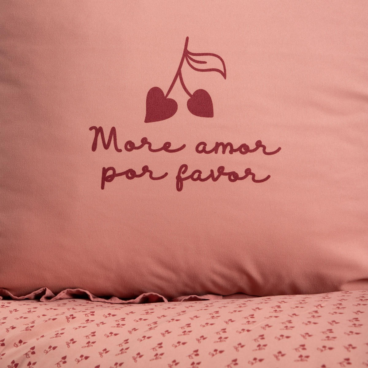 BETTWÄSCHE Cherish Love rot 160/200 cm - Rot, Textil (160/200cm) - Homla