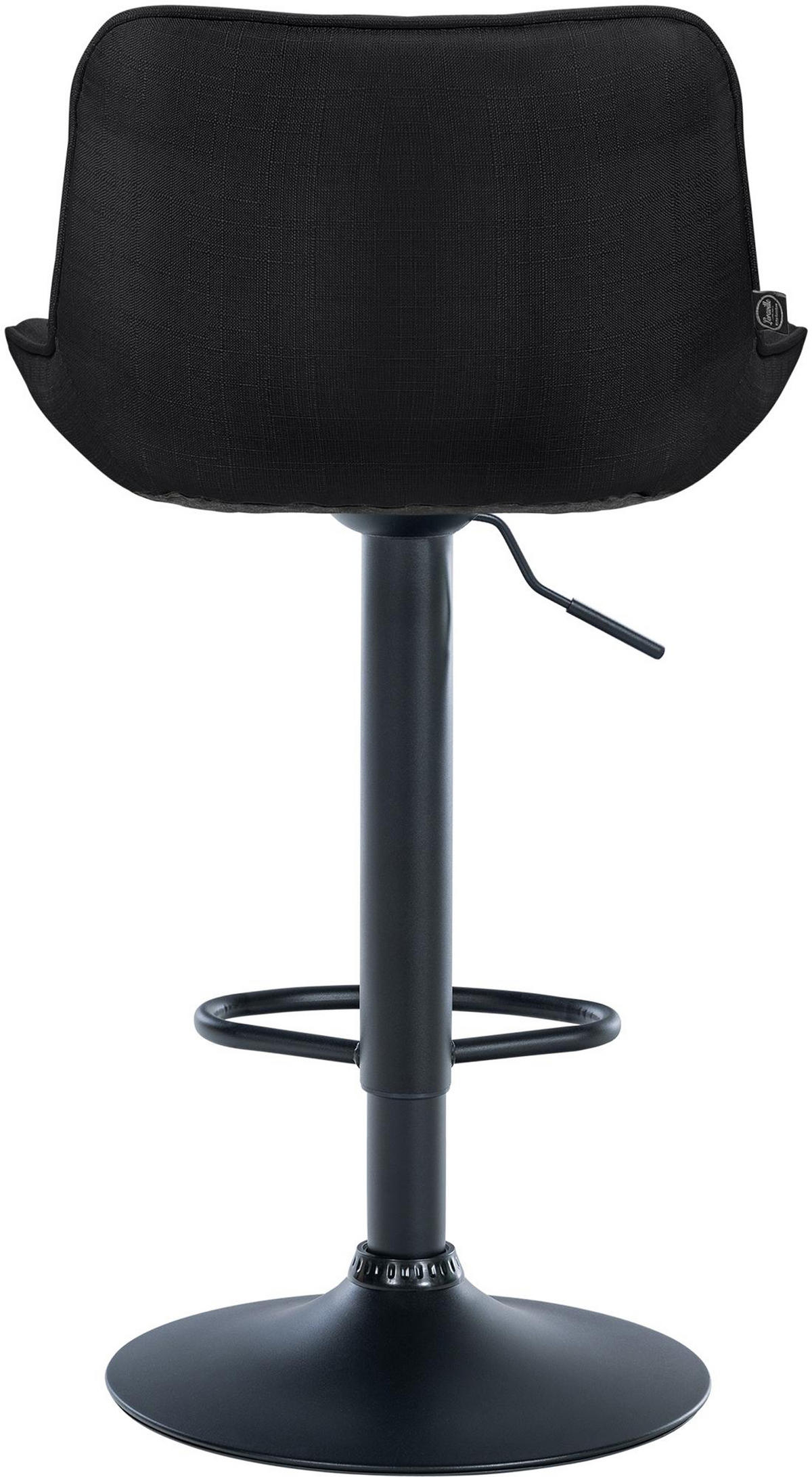 BARHOCKER Vulcano Stoff schwarz schwarz - Schwarz, Textil/Metall (49/106/51cm) - TPFLiving