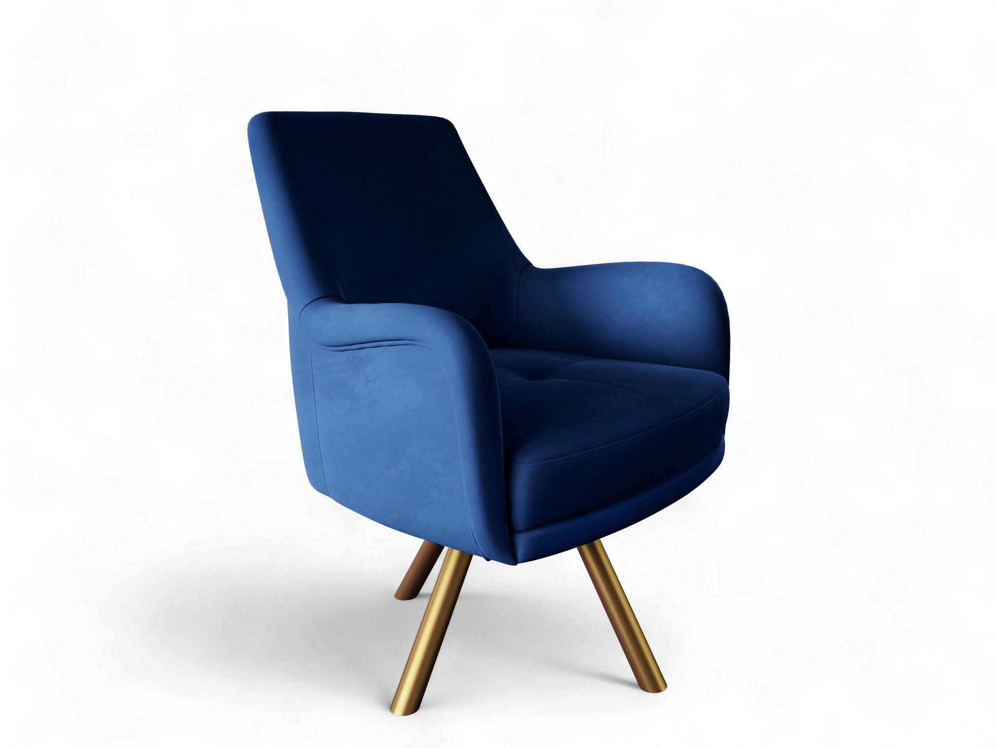 SESSEL Valerie In Elisa Velvet - Dunkelblau, Holzwerkstoff/Textil (74/100/92cm) - Fun Möbel