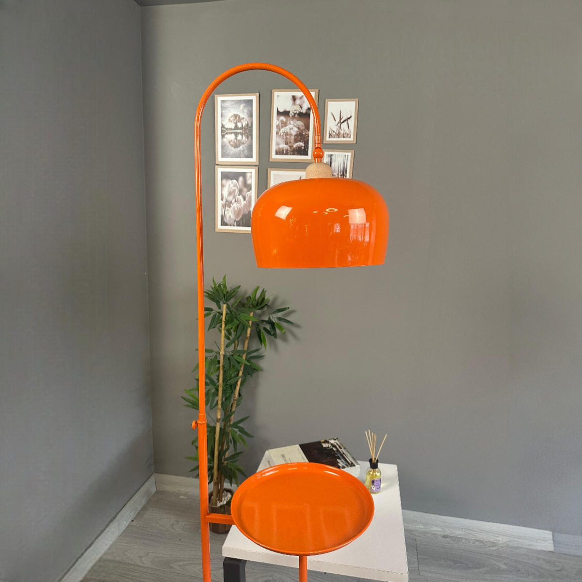 STEHLEUCHTE Cember 170 Cm - Orange, Metall (37/37/170cm) - Bamyum