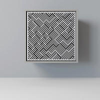 SIDEBOARD TEMPORARY SEQUENCE, Grau, 57,5x42x57,5 cm, Ohne Füße - Multicolor/Grau, Holzwerkstoff (57.5/57.5/42cm) - SpaceRebels