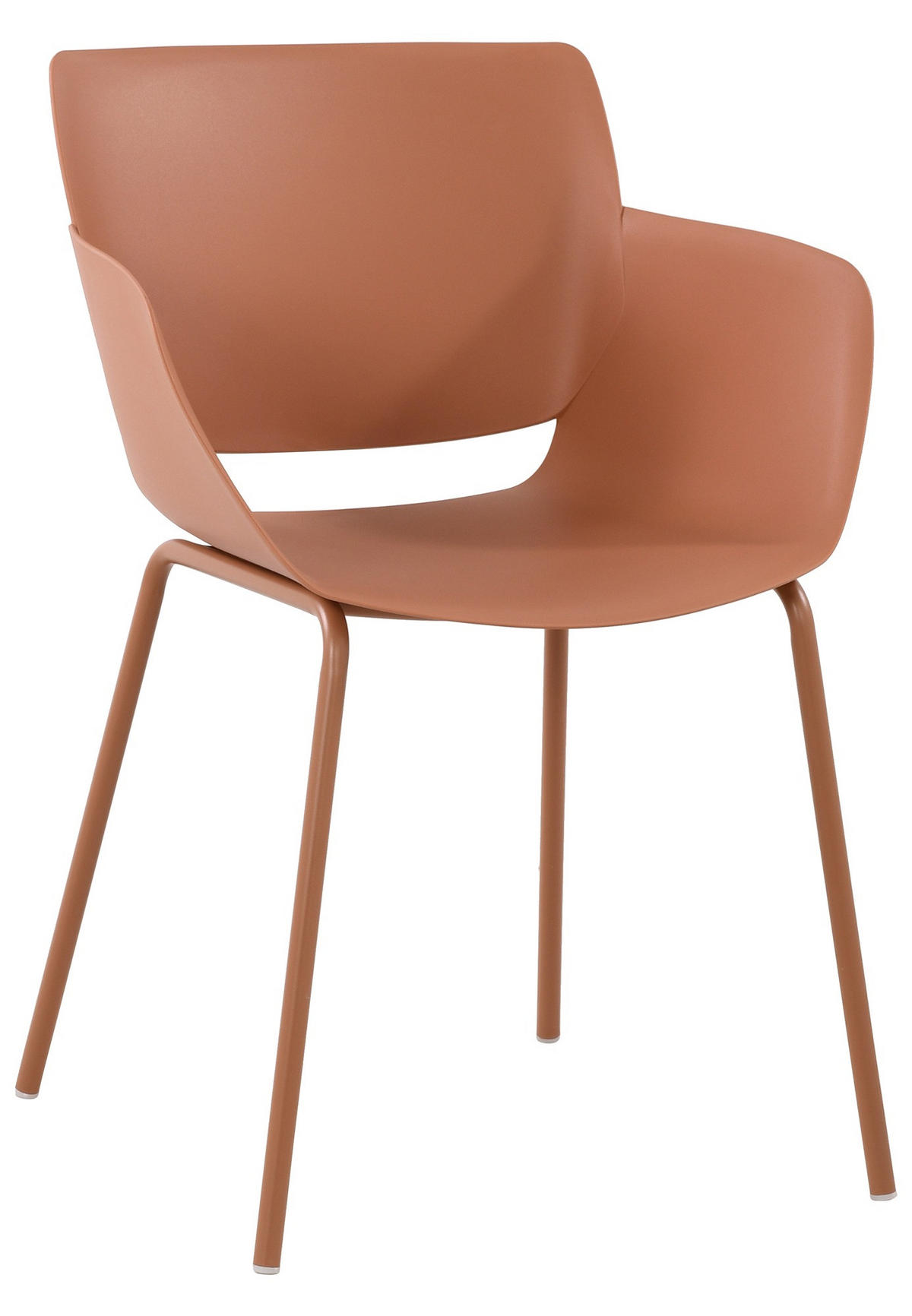 STUHL Kunststoff Terracotta - Terra cotta, Kunststoff/Metall (58/80/54cm) - CLP