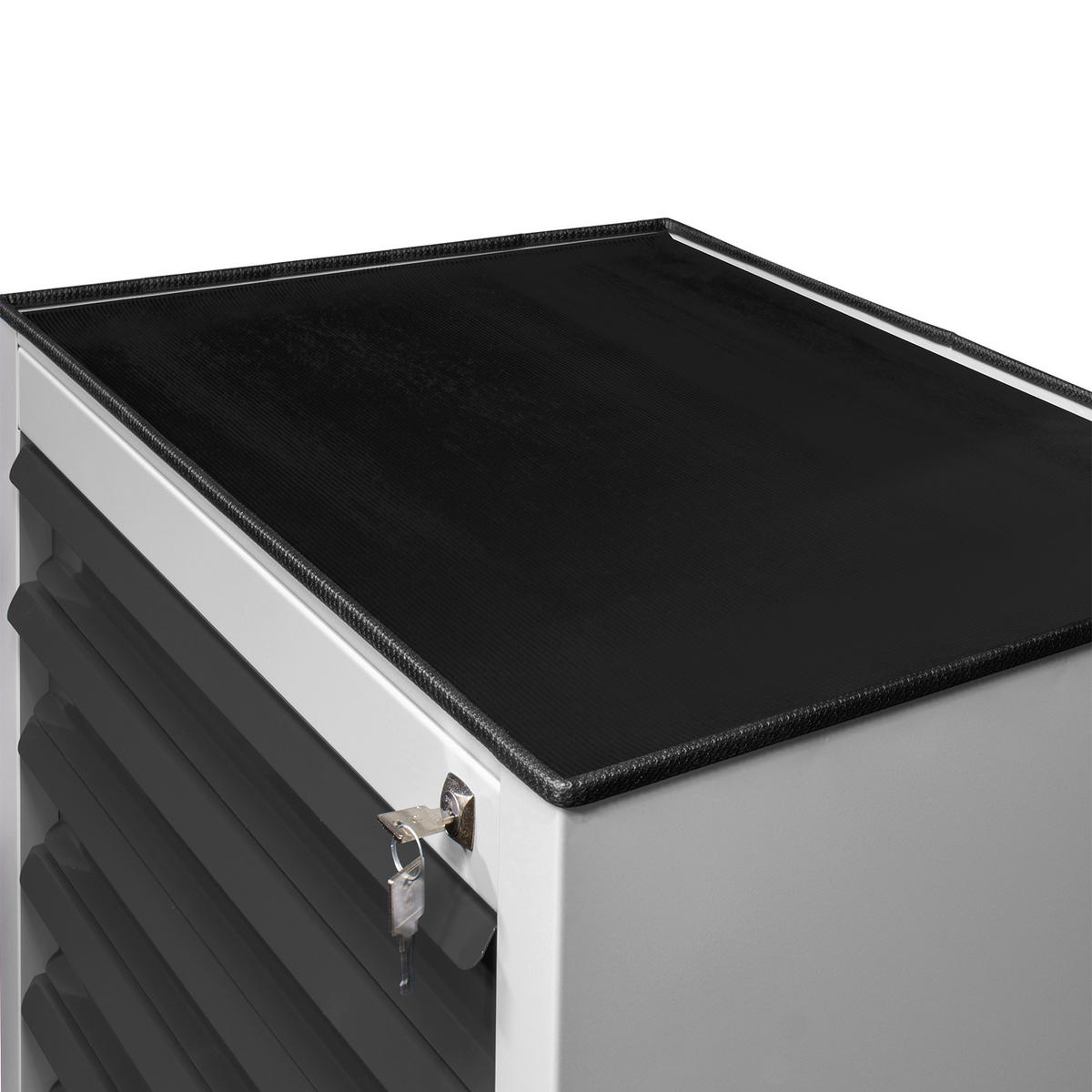 SCHUBLADENSCHRANK Kobra mit 10 Schubladen + Gummiauflage 90x71x55cm Lichtgrau/Anthrazitgrau - Anthrazit/Grau, Metall (71/90/55cm) - PROREGAL