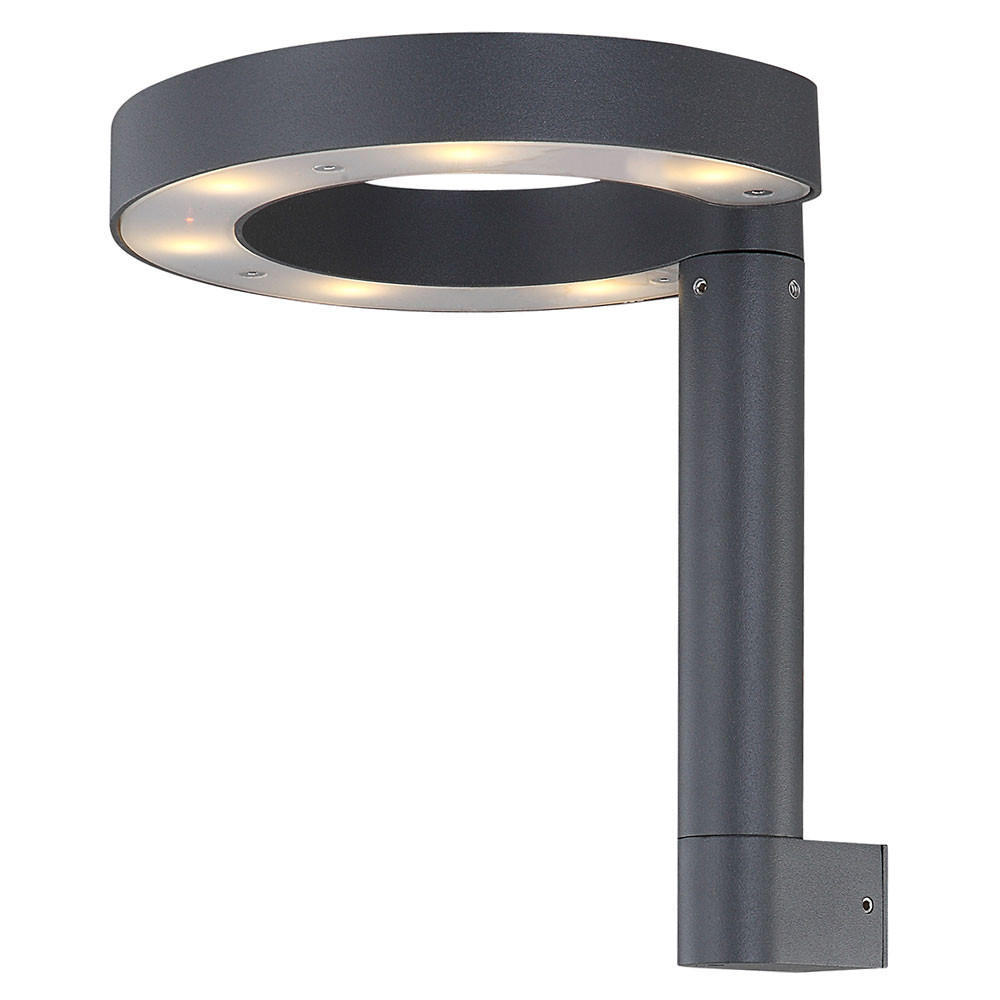 LED AUSSEN-WANDLEUCHTE ALU Grau Satiniert - Anthrazit, Metall (20/22/22.5cm) - Globo Lighting