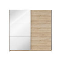 SCHWEBETÜRENSCHRANK 2-Türen mit Spiegel in Sonoma - Sonoma Eiche, Holzwerkstoff (60/207/200.6cm) - Home Collective