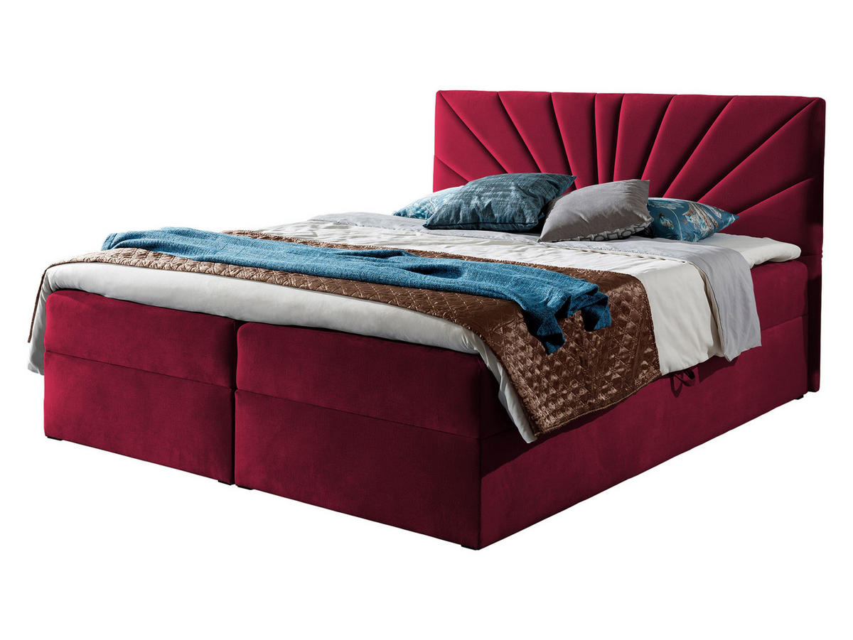BOXBETT Top 4 - Rot, Holz (160/200cm) - MIRJAN24