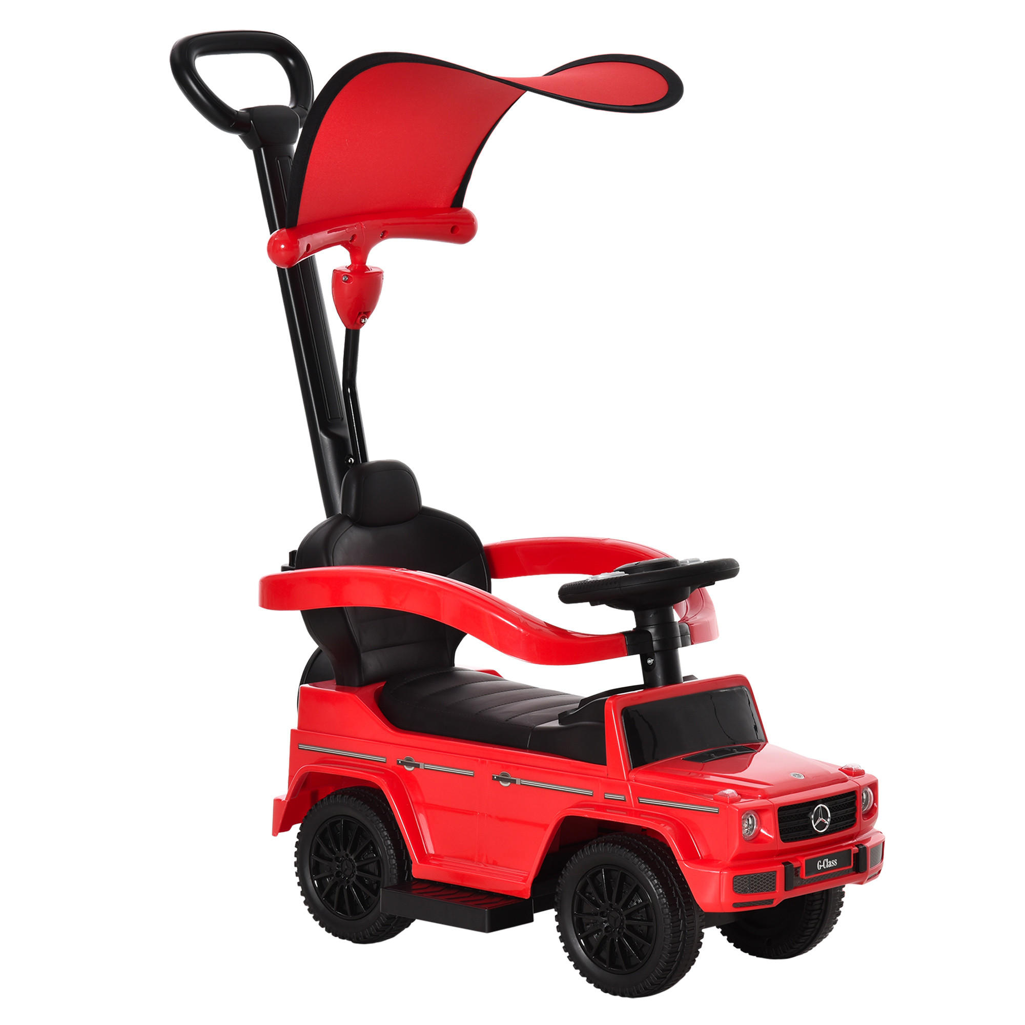 RUTSCHFAHRZEUG mit Sonnendach Rot - Rot, Kunststoff (85.5/40.5/95cm) - HOMCOM