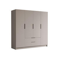 KLEIDERSCHRANK Sofia I - Kaschmir/Schwarz, Holzwerkstoff/Kunststoff (200/216/60cm) - MIRJAN24