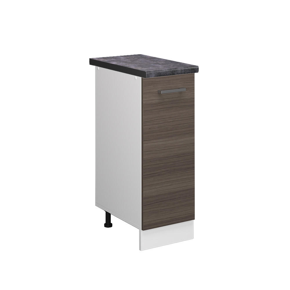 APOTHEKERSCHRANK R-Line Grau 30 cm, AP Anthrazit - Weiß/Braun, Holzwerkstoff (30/81.6/60cm) - Vicco