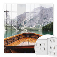 SCHLÜSSELBOX Weiß 30x30 cm – Türöffnung nach rechts - Bergsee - Türkis, Metall (30/30/5cm) - TULUP