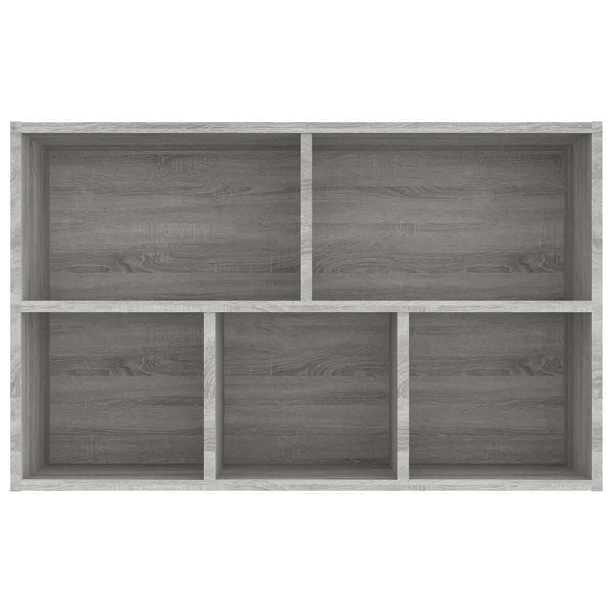 SIDEBOARD mit 5 Fächern 50/25/80 cm aus Holzwerkstoff Grau Sonoma Dekor - Silbereichenfarben, Holz (50/80/25cm) - vidaXL