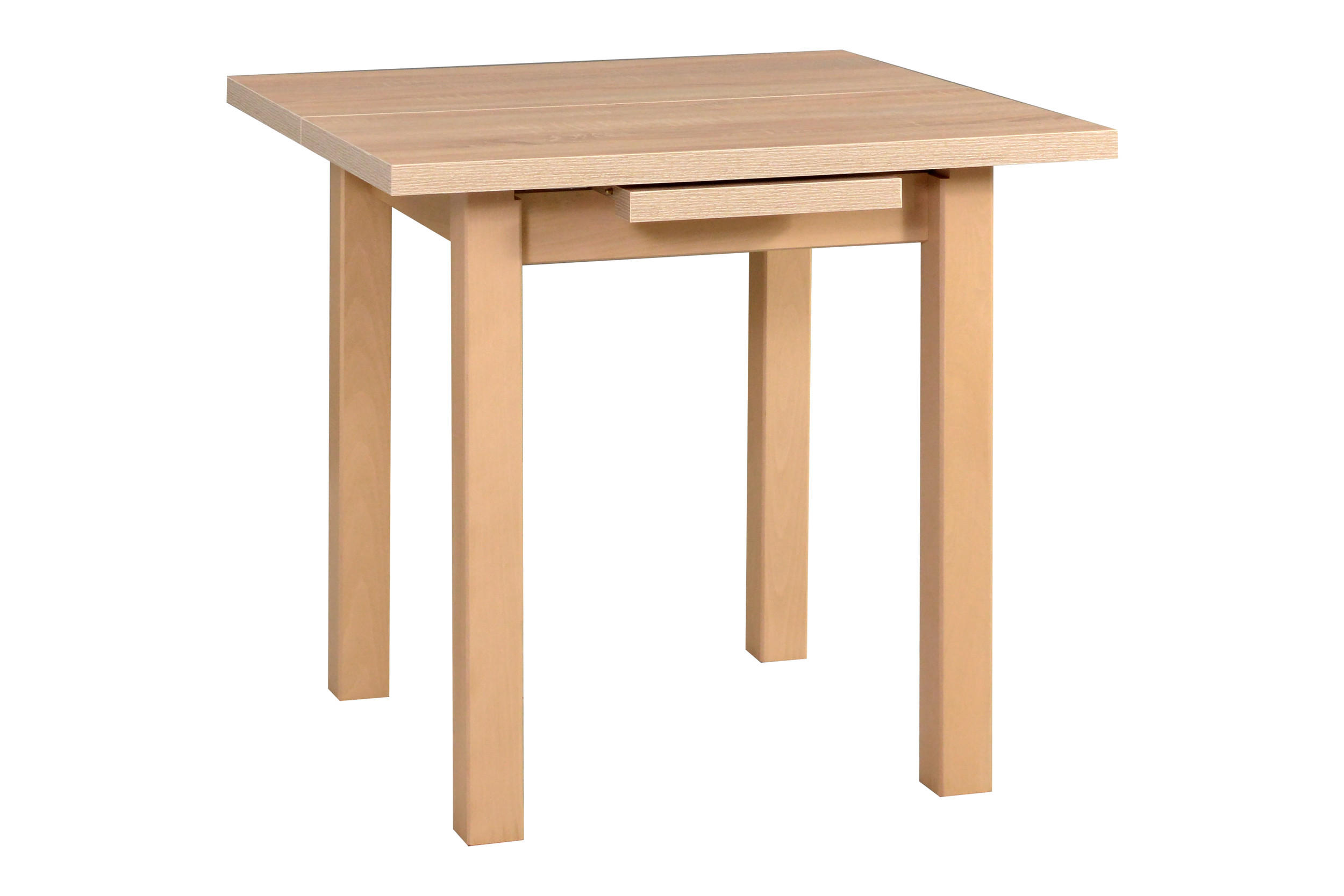 ESSTISCH Max 7, 80-110/80 cm, sonoma - Sonoma Eiche, Holz (80/80/76cm) - Leaf Design