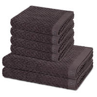 FROTTIERSET Harmony 6-teilig - Dunkelgrau, Textil (50/100cm) - Ross