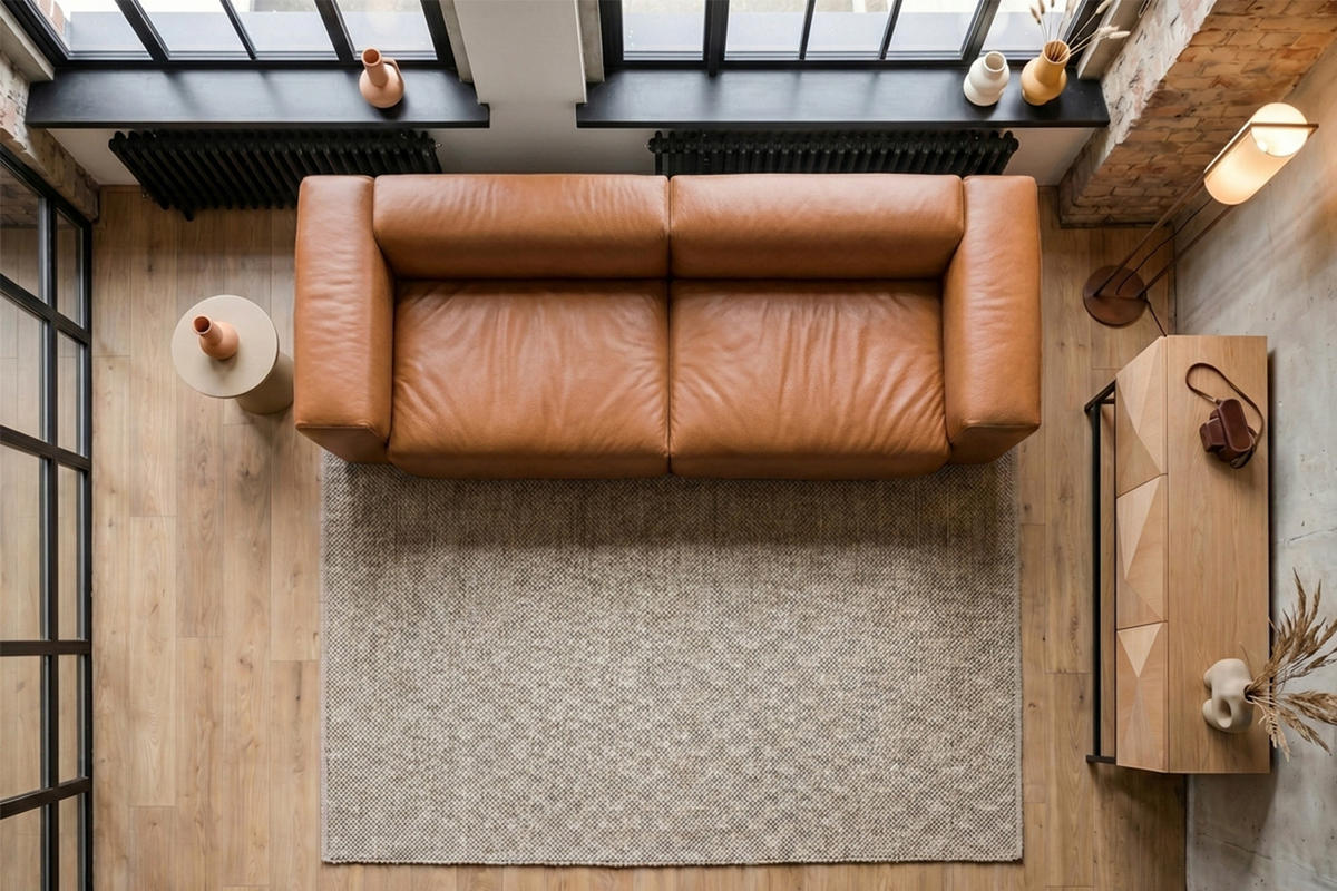 SOFA CELESTE Braun Leder - Dunkelbraun/Schwarz, Leder/Kunststoff (302/72/114cm) - KAWOLA