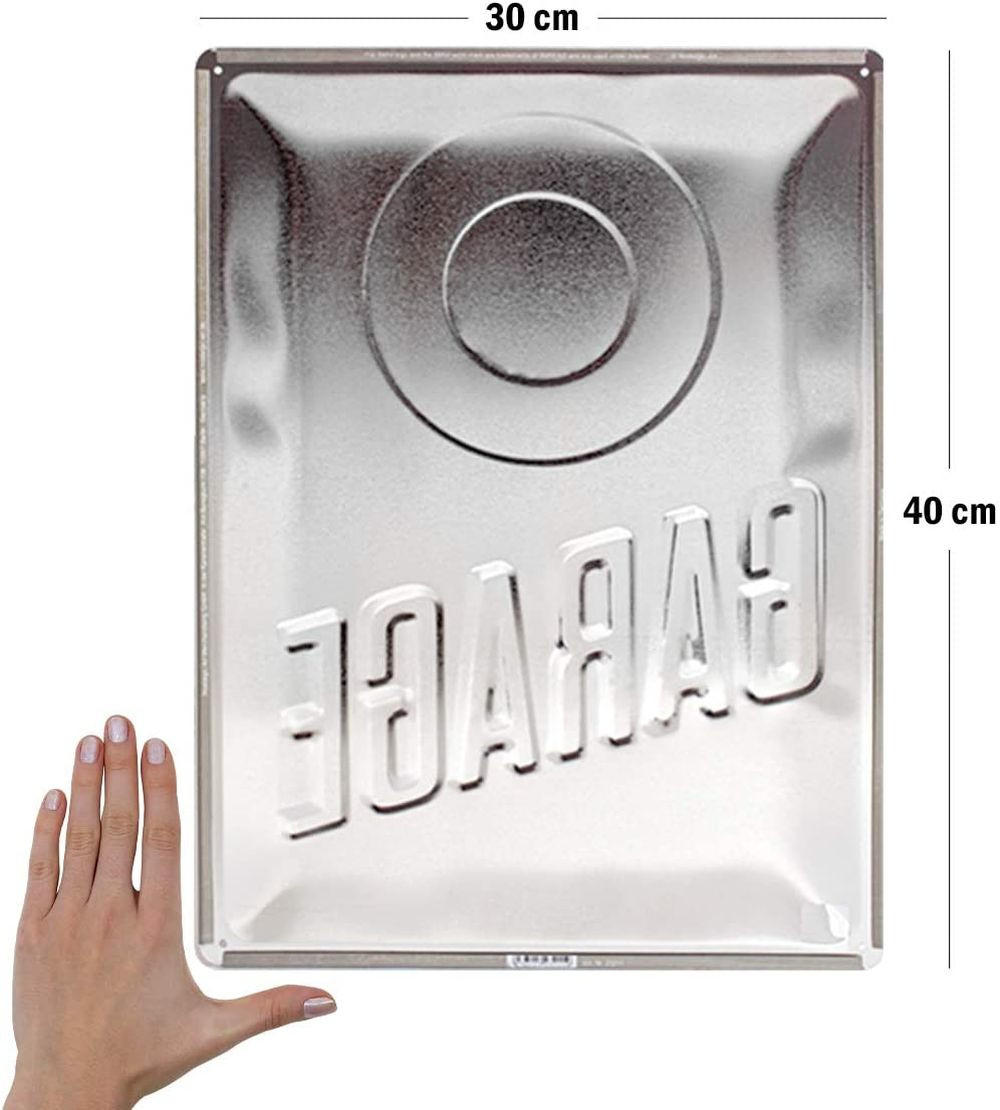 BLECHSCHILD 30/40 cm BMW Garage - Multicolor, Metall (30/40/0.2cm) - Nostalgic-Art