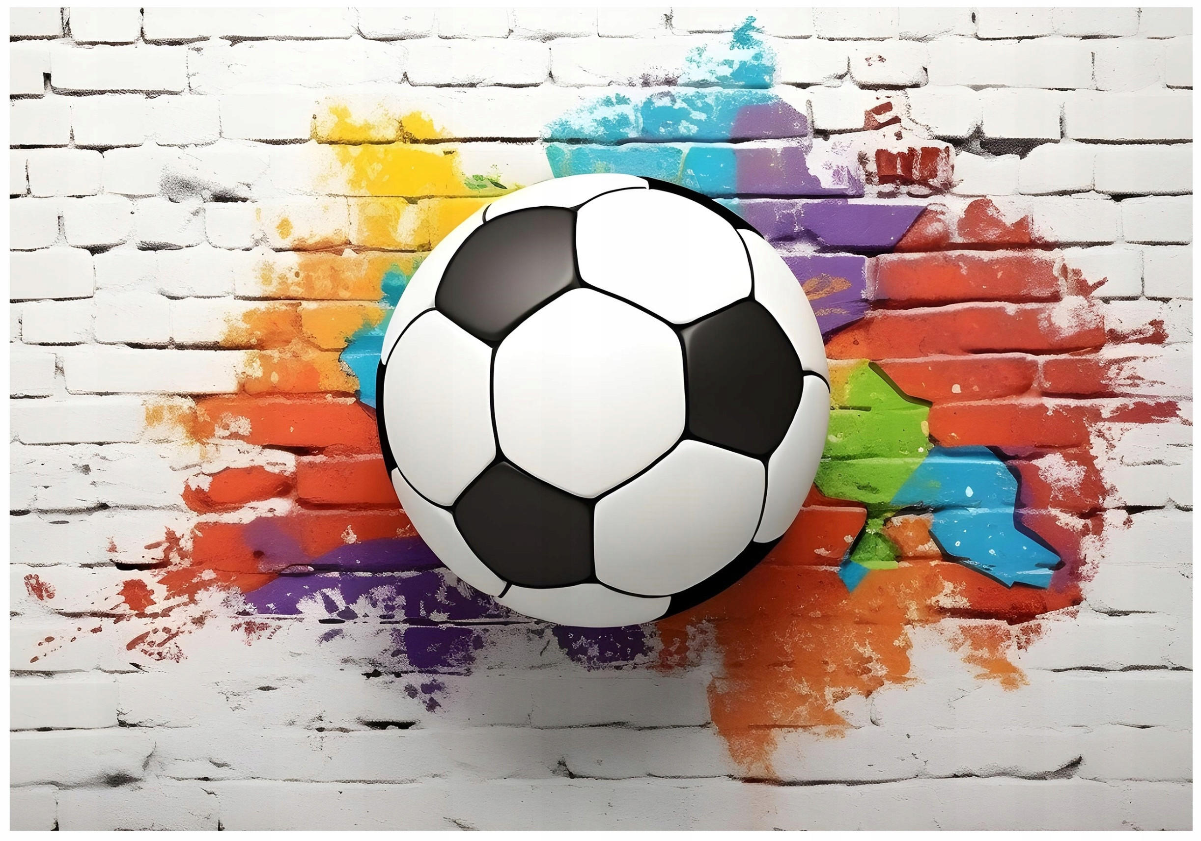 FOTOTAPETE Fußball Kinderzimmer 400x280 - Multicolor, Papier (400/280cm) - Wallarena
