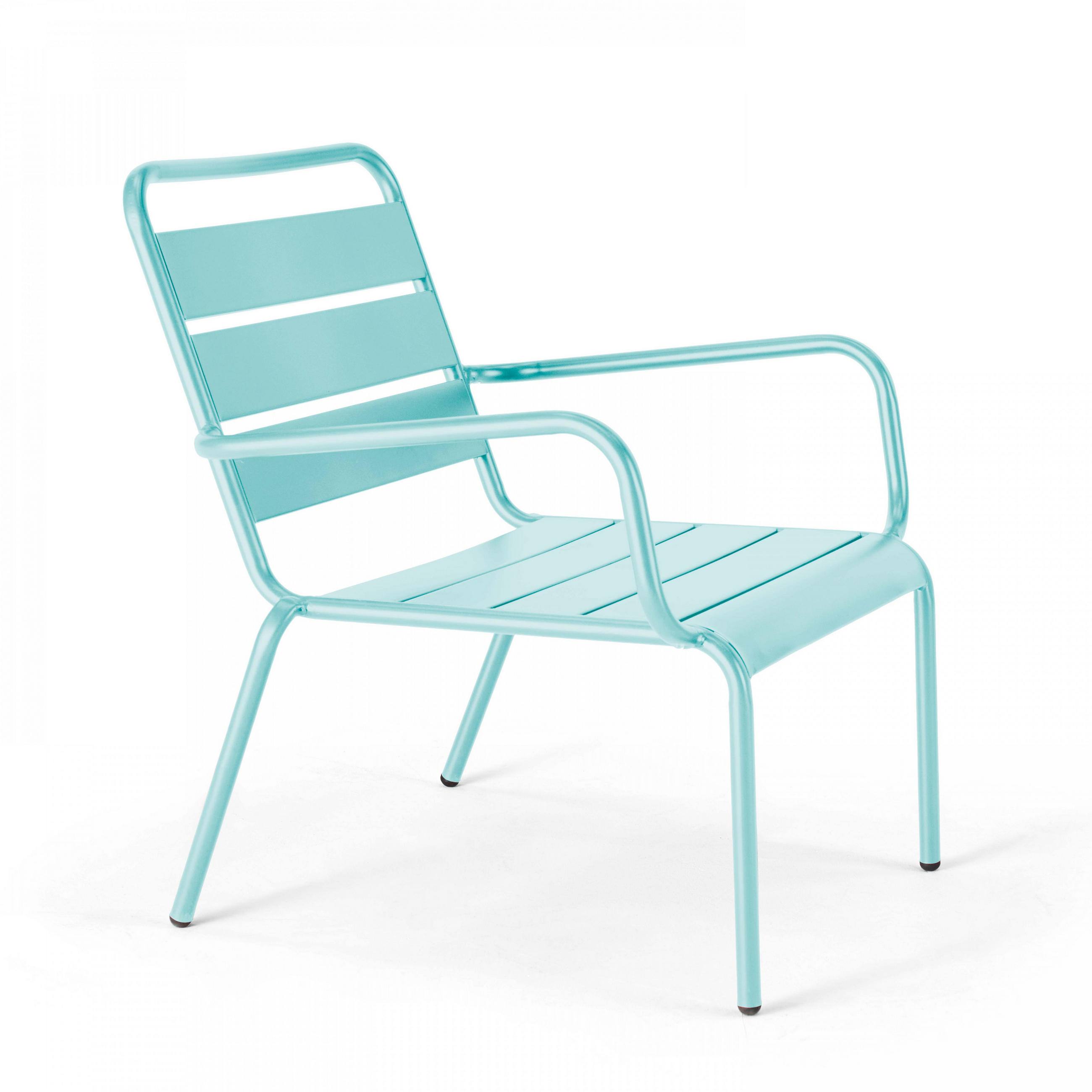 RELAXSESSEL, Türkisblau - Hellblau, Metall (65/76/70cm) - Oviala