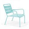 RELAXSESSEL, Türkisblau - Hellblau, Metall (65/76/70cm) - Oviala
