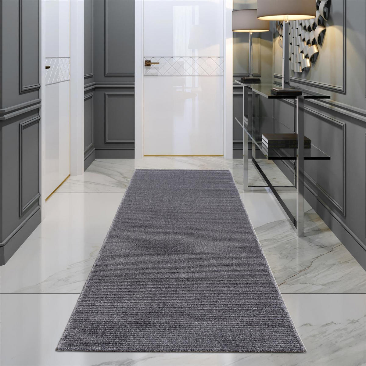 KURZFLOR-TEPPICH Fancy 900 Grau 80x150 cm - Grau, Textil (80/150cm) - carpet city